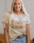 LIVE YOUR BEST LIFE Crew Neck Western Graphic Tee