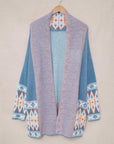 Aztec Geometric Open Front Cardigan