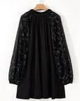 Esther Glittering Mesh Sleeve Dress