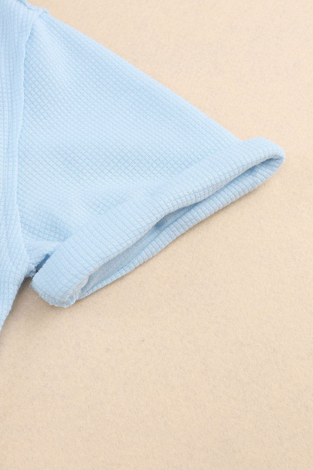 Jamie Waffle Knit Short Sleeve Buttoned Shirt