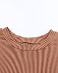 Corded Knit Pocketed T-Shirt Dress