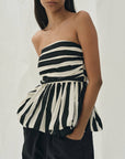 Stripe Bubble Tube Top