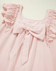 Bow Back Flutter Sleeve Mini Dress