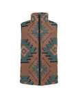 Teal Aztec Men's Puffy Vest