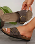 Tilly Buckle Thick Sole Slippers