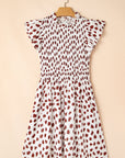Elliott Flutter Sleeve Smocked Bodice Short Dress