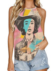 Baha Ranch Turquoise View Retro Pop Western Tank Top