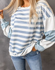 Elina Striped Pullover Sweatshirt