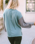 Emma Striped Bishop Sleeve Top