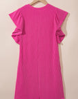 Jocelyn Ruffled Flutter Sleeve Dress