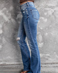 Angelina Distressed Flare Jeans