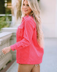 Claire Buttoned Flap Pocket Corduroy Jacket