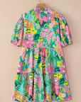 Brynleigh Floral Puff Sleeve Babydoll Dress