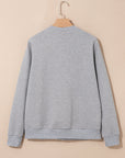 Textured Half-Zip Long Sleeve Sweatshirt
