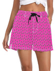 Women's Pink Lightning Bolt Beach Board Shorts