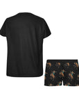 Rodeo Cowboy Womens Western Top and Short Pajama Set