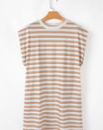 Lilian Stripe Casual Pocketed Mini Dress