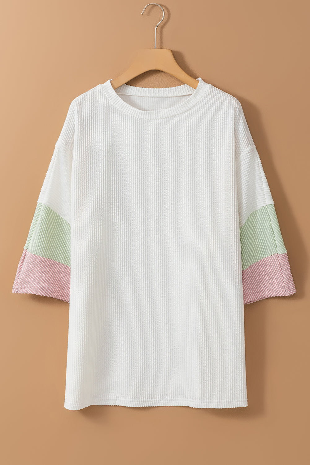 Iliana Patchwork Half Sleeve Plus Top