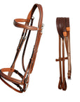 ExionPro Snap Snaffle Jumping Bridle with Rubber Reins