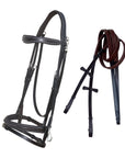 ExionPro Snap Snaffle Jumping Bridle with Rubber Reins