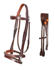 ExionPro Snap Snaffle Jumping Bridle with Rubber Reins