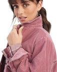 On the Run Shacket Shirt Jacket-NOSTALGIA ROSE