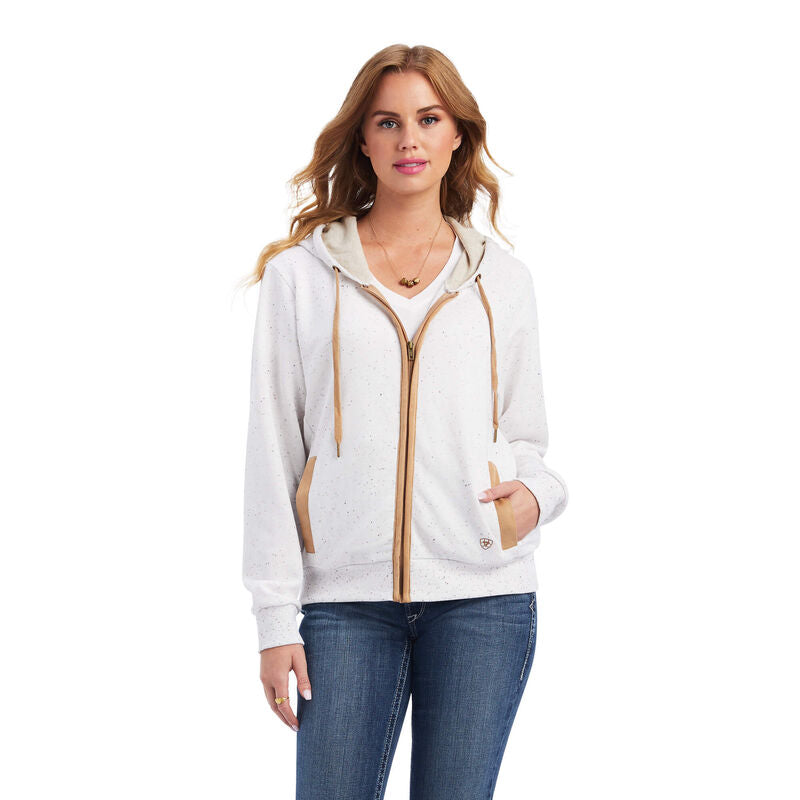Desert View Full Zip Sweatshirt- EGRET
