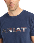 Chimayo Graphic T-Shirt-NAVY HEATHER