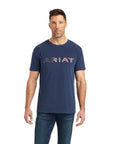 Chimayo Graphic T-Shirt-NAVY HEATHER