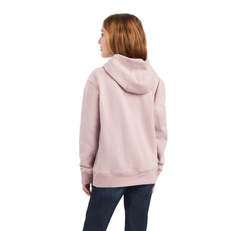 REAL Glitter Logo Hoodie-ROSE HEATHER