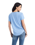 Ariat Sunset Arc Tee-OCEAN BLUE HEATHER