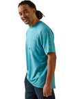 Rebar Heat Fighter T-Shirt-MAUI BLUE