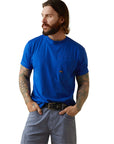 Rebar Workman Logo T-Shirt-ROYAL BLUE /USA