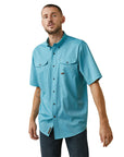 Rebar Made Tough VentTEK DuraStretch Work Shirt-CARIBBEAN SEA HEATHER