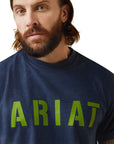 Rebar Cotton Strong Block-NAVY HEATHER/LIME
