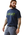 Rebar Cotton Strong Block-NAVY HEATHER/LIME