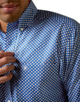 Wrinkle Free Wren Fitted Shirt-BRIGHT COBALT