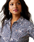 Wrinkle Resist Kirby Stretch Shirt-WATERCOLOR PAISLEY