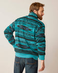 Cotton-Rich Mockneck Sweatshirt-BISCAY BLUE HEATHER