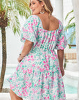 Lucille Plus Size Floral Ric-rac Trim Dress