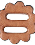 1-1/4" Slots Leather Concho Tan