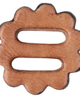 1-1/4" Slots Leather Concho Tan