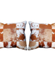 Hilason Cowhide Leather Hair-On Patchwork Cushion Pillow Cover