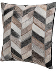 Hilason Cowhide Leather Hair-On Patchwork Cushion Pillow Cover