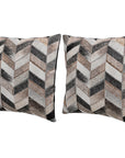 Hilason Cowhide Leather Hair-On Patchwork Cushion Pillow Cover
