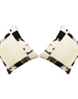 Hilason Cowhide Leather Hair-On Patchwork Cushion Pillow Cover