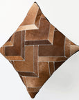Hilason Cowhide Leather Hair-On Patchwork Cushion Pillow Cover