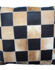 Set Of 3 Smooth Leather Patchwork Cushion Pillow Cover 16 X 16
