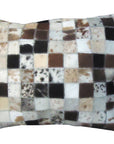 Hilason Cowhide Leather Hair-On Patchwork Cushion Pillow Cover
