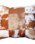 Hilason Cowhide Leather Hair-On Patchwork Cushion Pillow Cover